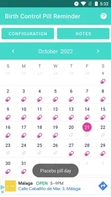 Birth Control Pill Reminder android App screenshot 0