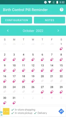 Birth Control Pill Reminder android App screenshot 6